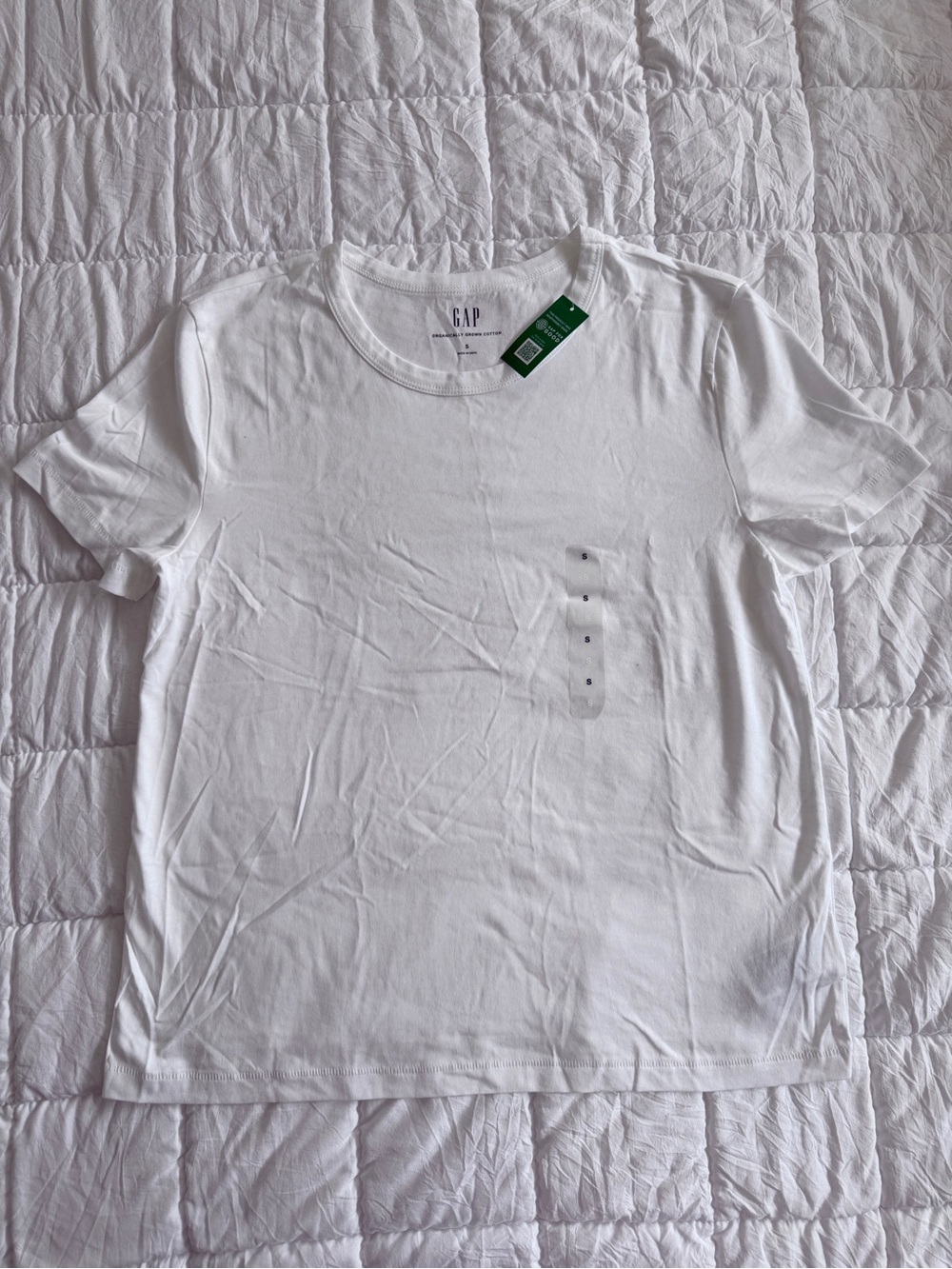 {GAP} White Crew Neck Cotton Short Sleeve Tee Shirts-2 | S - Picture 2 of 5